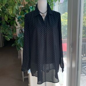 Elle Tie Sleeve Collared Tunic Size L